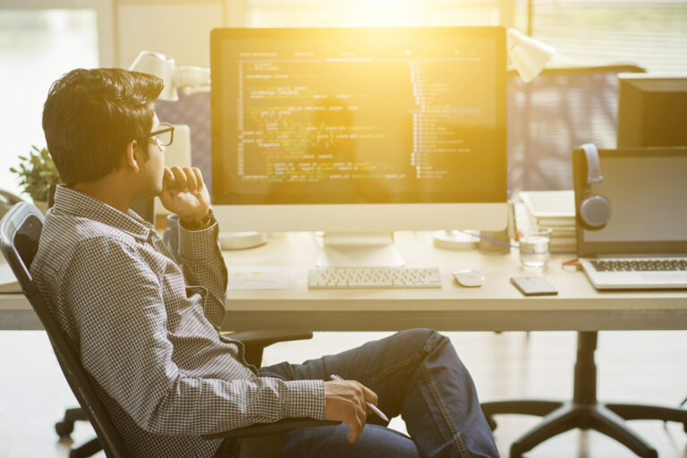 It specialist Indian It specialist working in sunny office